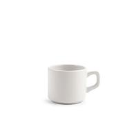 H&H Stoccolma Set 24 Tazze Tè, Stoneware, Bianco, 190cc