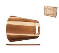 H&h Tagliere Acacia Rettangolare, Con Bordo, 36x28cm