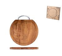 H&H Tagliere Rettangolare Legno Acacia Con Bordo E Filo Cm36X24