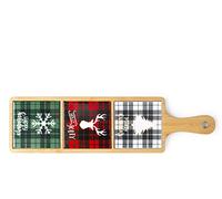 H&h tagliere natale con 3 piattini xm 12x44