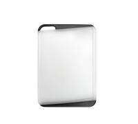 H&H Tagliere in Polipropilene e TPR - Bianco e Nero - 35x25x0,8 cm - Antiscivolo, Resistente e Igienico - Lavabile in Lavastoviglie - Tagliere Multiuso per Cucina