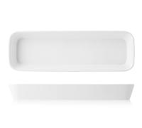 H&H Tavola Hotelware Ciotola Rettangolare, Porcellana, Bianco, 45x14x6 cm