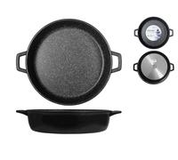 H&H Tegame Due Manici Pietra Antiaderente Cm40