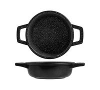 H&H Tegame Pietra, Alluminio Pressofuso, Rivestimento Antiaderente 5 Strati PFOA Free, 14 cm, Cucinare Senza Grassi, Adatta per Gas, Forno e Lavastoviglie