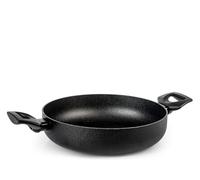 H&H Tegame Titan in Alluminio con Rivestimento Antiaderente Pfluon, 28 cm, Colore Nero, Adatto a Tutti i Piani Cottura - Incluso Induzione e Vetroceramica, PFOA Free