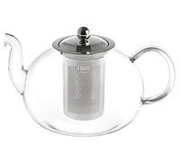 H&h teiera design infusion vetro e acciaio inox 18/10 lt1,5