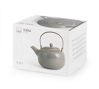 H&H Teiera con coperchio e filtro in acciaio grigio lt. 0,95