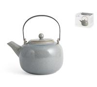 H&H Teiera In Stoneware Con Filtro Lt 0,95 Grigio