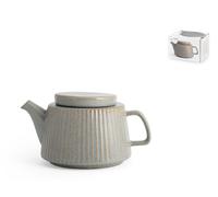 H&H Teiera In Stoneware Con Filtro Lt 1,10 Grigio