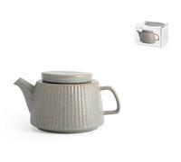 H&H Teiera In Stoneware Con Filtro Lt 1,10 Grigio