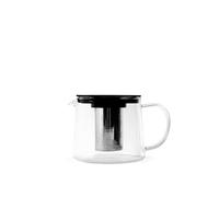 H&H-Teiera in Vetro Borosilicato Trasparente da 1L con Filtro in Acciaio Inox 18/10