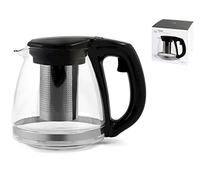 H&h Teiera In Vetro Con Filtro In Acciaio Inox 18/10, Lt 1,1