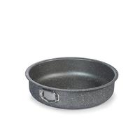 H&H Tortiera Stone Grey Ø24 cm in Alluminio con Rivestimento Antiaderente Effetto Pietra - Adatta al Forno - Antiaderente, Facile da Pulire