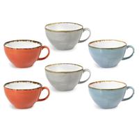 H&h set 6 tazze jumbo toscana assortiti cc 375