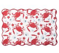 H&H Tovaglietta Coral in Cotone e Poliestere Decorata 45x30 cm - Elegante e Resistente - Ideale per la Tavola - Consigliato Lavaggio a Mano