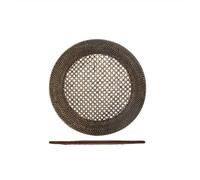 H&H Tovaglietta Sottopiatto in Rattan Marrone Scuro - Ø 36 cm - Elegante e Resistente - Perfetta per la Tavola e l’Arredo