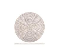H&H Tovaglietta Tonda In Rattan Sbiancato, Fatta A Mano, 36 Cm, Perfetta per ogni Contesto, Eleva la Mise En Place, Ideale per Case al Mare e Ristoranti