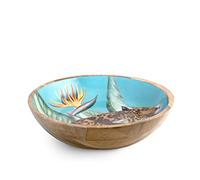 H&H Tropicana Coppa in Legno, 25cm, Animali e Colore