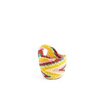 H&H-Tulum, cestino, svuota tasche, in fibra e carta, colorato, stile etnico, fatto a mano, 13xh11 cm