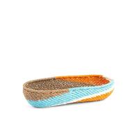 6x Cestino in fibra di carta colorato cm 31x11x8,5h. certificato FSC.