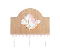 H&h unicorno porta abiti 3 posti in legno con ganci in metal