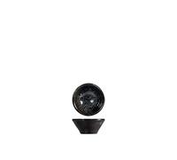 H&H Uranus Set 6 Coppette in Porcellana, 8cm, Design Moderno, Elegante, per servire le pietanze, Nero