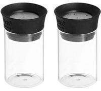 H&H V203 Sale-Pepe Borosilicato Minima Tappo, Nero, Trasparente, 4.5x4.5x8 cm