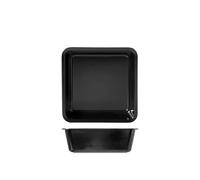 H&h Vaschetta Con Bordo In Melamina 25x25x8 Nera Contenitori per alimenti