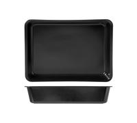 H&h Vaschetta Con Bordo In Melamina 35x25x8 Nera Contenitori per alimenti