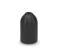 H&H Vaso Monofiore Arborea in Porcellana Nero - Design Cilindrico Minimal - Dimensioni 7x12 cm - Elegante Decorazione per Casa e Tavola