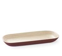 H&H Vassoio in bambù esterno rosso cm 16x32x3h