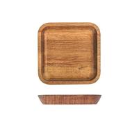 H&h vassoio quadro in legno di acacia cm14
