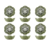 H&H-Verza, set 3 ciotole in stoneware, ø 18 cm, verde, ciotole a forma di verdura, insalatiere, lavabili in lavastoviglie
