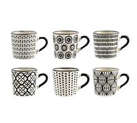 H&h set 6 tazze caff vhera in stoneware cc 90
