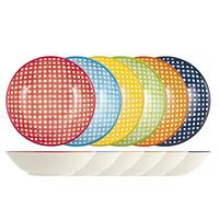 H&H set 12 piatti fondi Vicky assortiti cm 20,5