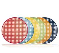 H&H set 12 piatti piani Viky assortiti cm 26