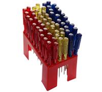 H+H Werkzeug 900 - Cacciavite radio con supporto, 60 pezzi, prodotto in Germania, colore: Rosso/Giallo/Blu, 100 mm/120 mm/140 mm