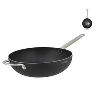 H&H Wok MasterPlus Bruno Barbieri in alluminio con rivestimento antiaderente cm.