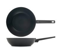 H&H Wok Polaris in alluminio con rivestimento antiaderente cm. 28