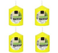 H HANSEL HOME Candela Taco profumata a lunga durata, 7 x 5,7 cm, candele gialle, Lemongrass, 135 g x 4 pezzi