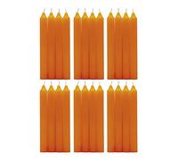 H Hansel Home - Candele per candelabro, cera,Set di 24 pezzi,Altezza 17.5 cm,Ø1.8cm, Candele a bastoncino (colore arancione)