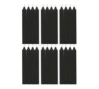 H Hansel Home - Candele per candelabro, cera,Set di 24 pezzi,Altezza 17.5 cm,Ø1.8cm, Candele a bastoncino(colore nero)