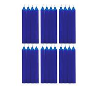 H Hansel Home - Candele per candelabro,cera,Set di 24 pezzi,Altezza 17.5 cm,Ø1.8cm, Candele a bastoncino (Colore Blu)