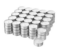H HANSEL HOME Candele Tealight bianche 100 pezzi, Tealight Cera Colore Bianco, Set de 100 Lumini Non profumafi Ø 38mm