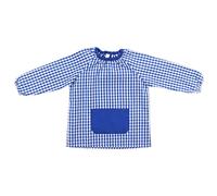 H HANSEL HOME Grembiule Scuola per Bambino, Grembiule per Scuola Materna Nessun Pulsante, Grembiule per Bambino Elastico su Polsino e Collo - Blu 4-5 Anni