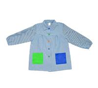 H HANSEL HOME Grembiule Scuola per Infanzia 3-4 Anni con Bottoni e Colletto, Grembiule per Scuola Bambina, Grembiule per Bambino con Bottoni e Colletto - Blu