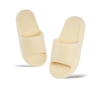 H HANSEL HOME Infradito da Donna Antiscivolo e Comode, Pantofole da Casa, Ciabatte Donna da Mare, Sandali Ciabatta per Estate, Spiaggia, Piscina e Bagno - Beige, 40/41