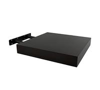 H HANSEL HOME Mensole Galleggianti da Parete 25x25x4cm Colore wengè, Mensole a muro fissaggio invisibile