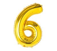 H HANSEL HOME Palloncino Numero Oro 110 Cm Gigante Globo Mylar Grande Ideale Per Festa Adatto Per Elio - Numero 6