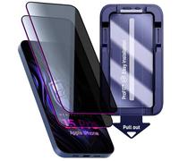 H HARDY Pellicola protettiva in vetro temperato per iPhone 15 Pro, 2 pezzi + 12 protezioni per fotocamera con telaio di montaggio, durezza 9H, pellicola protettiva in vetro temperato, anti-spia